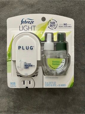 Febreze Light Plug-In Air Freshener Refill - Bamboo Scent (White/Green)